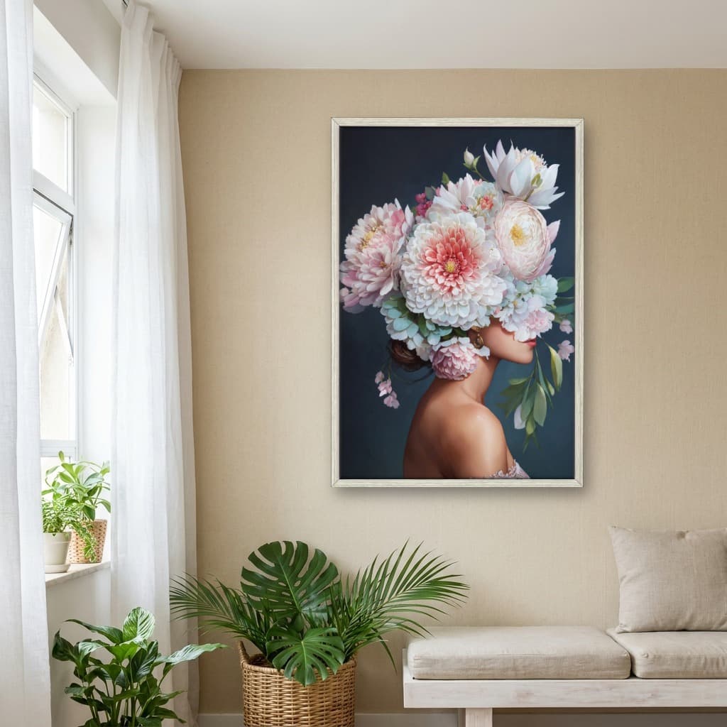 Quadro Decorativo Flor No Rosto